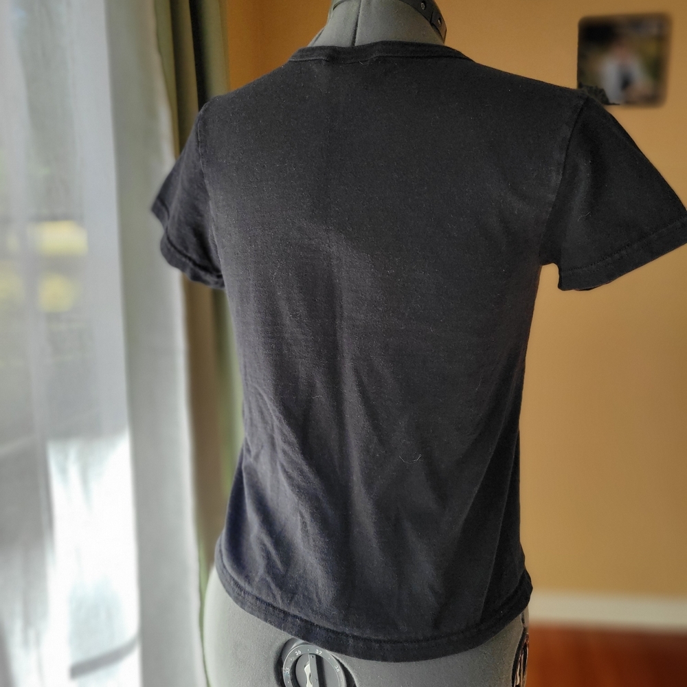 Champion Black Multicolor Logo T-Shirt Women's Size Medium - Picture 4 of 8